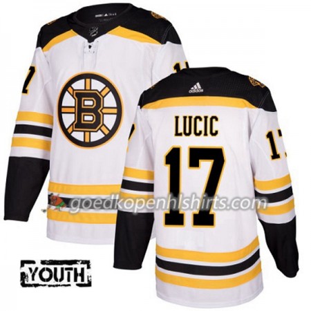 Boston Bruins Milan Lucic 17 Adidas 2017-2018 Wit Authentic Shirt - Kinderen